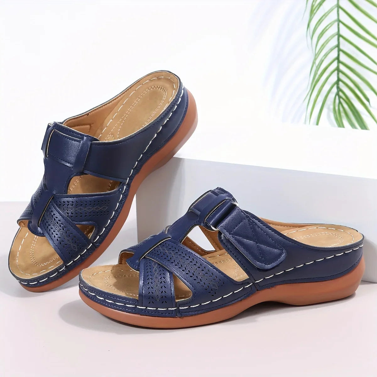 Summer Sandals Striped Fisherman — Arch-Support Closed-Toe Slides (2026 Trend) — view 4 of summer sandals