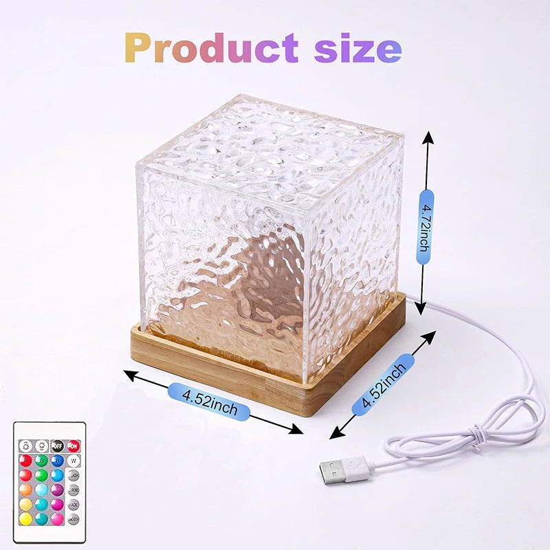 Ocean Wave Projector Lamp &mdash; 16-Color Aurora Atmosphere Light for Bedroom, Office &amp; Bar