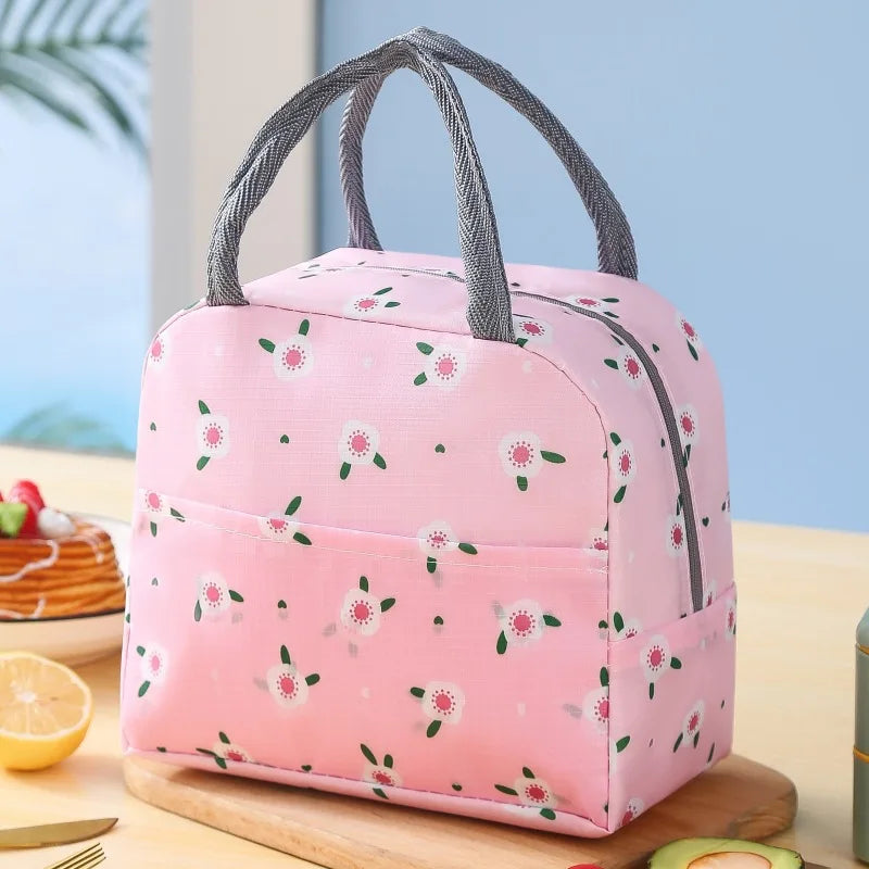 Cartoon Animal Print Kids Lunch Bag - Insulated Bento Tote with Fun Design — view 11 of lunch bags