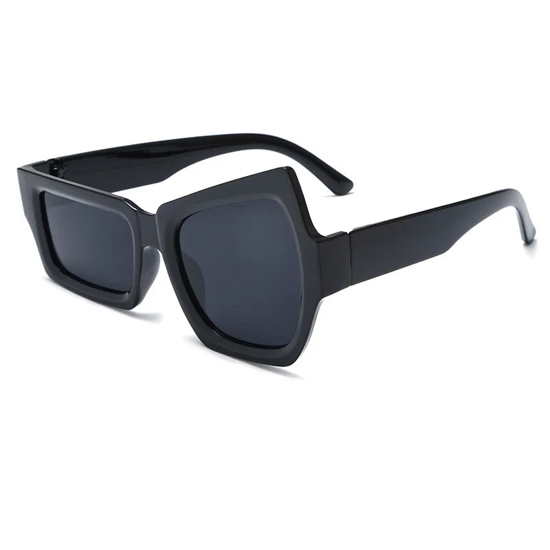 Polygon Square Sunglasses — Unisex Vintage UV400 Flat-Brow Sun Glasses — view 10 of sunglasses