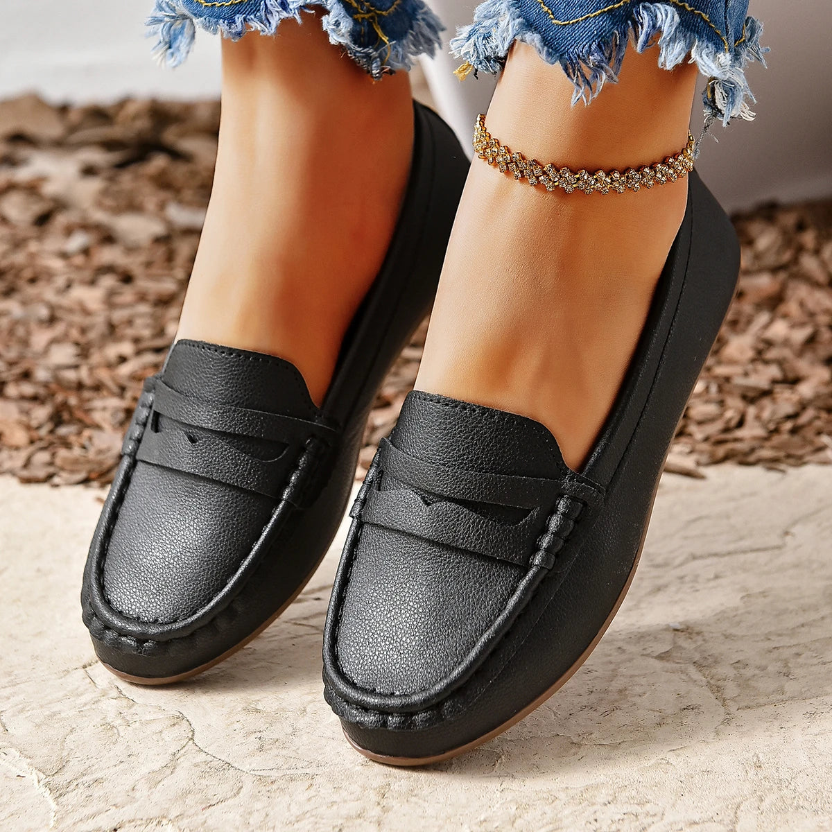 Flats & Ballet — Comfortable Lightweight Loafer Flats, Spring Autumn Shallow Slip-Ons — view 7 of flats & ballet