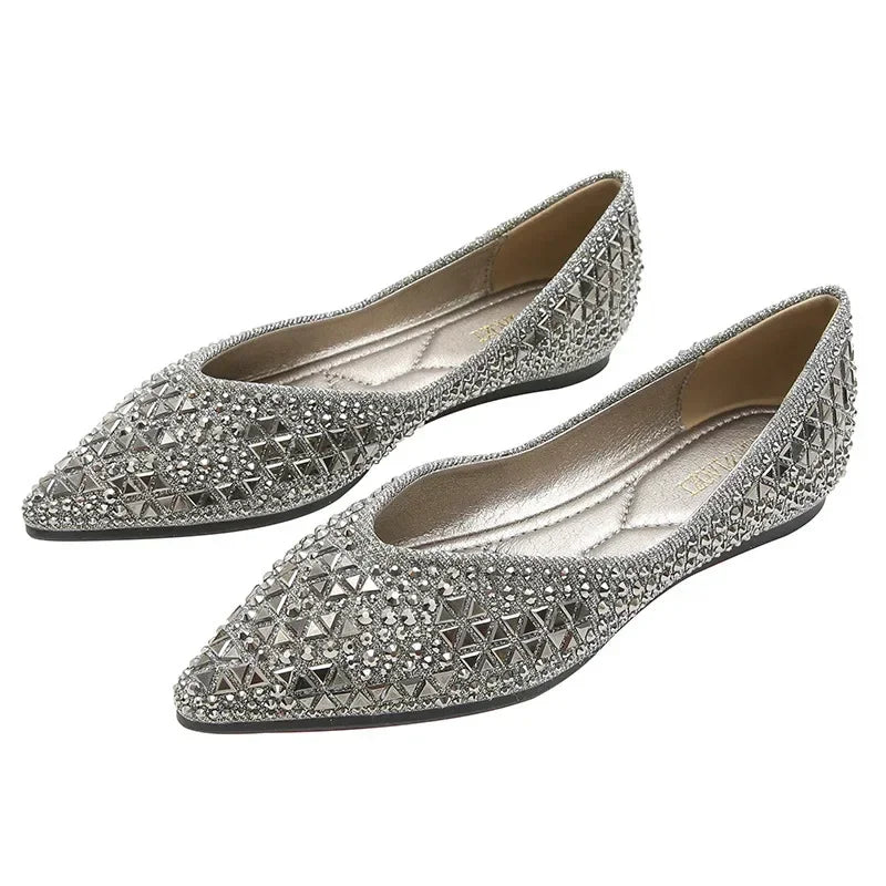 Flats & Ballet — Rhinestone Ballet Flats, Plus-Size Casual Loafers with Sparkle — view 5 of flats & ballet