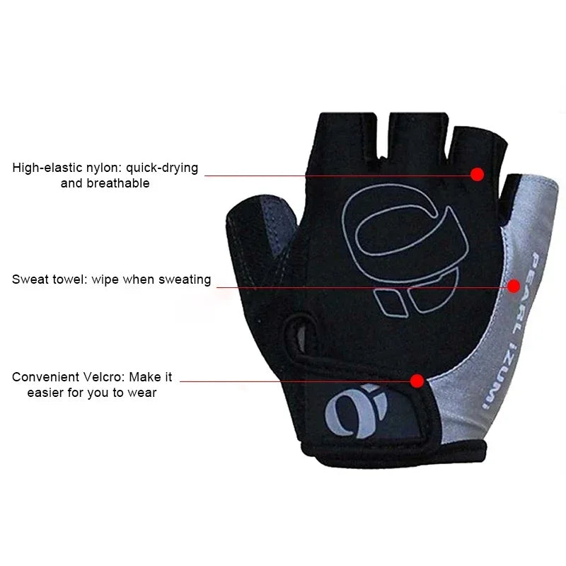 Half-Finger Cycling Gloves Gel Padded — Anti-Slip Anti-Sweat Road Bike & MTB Cycling Gloves — view 2 of gloves