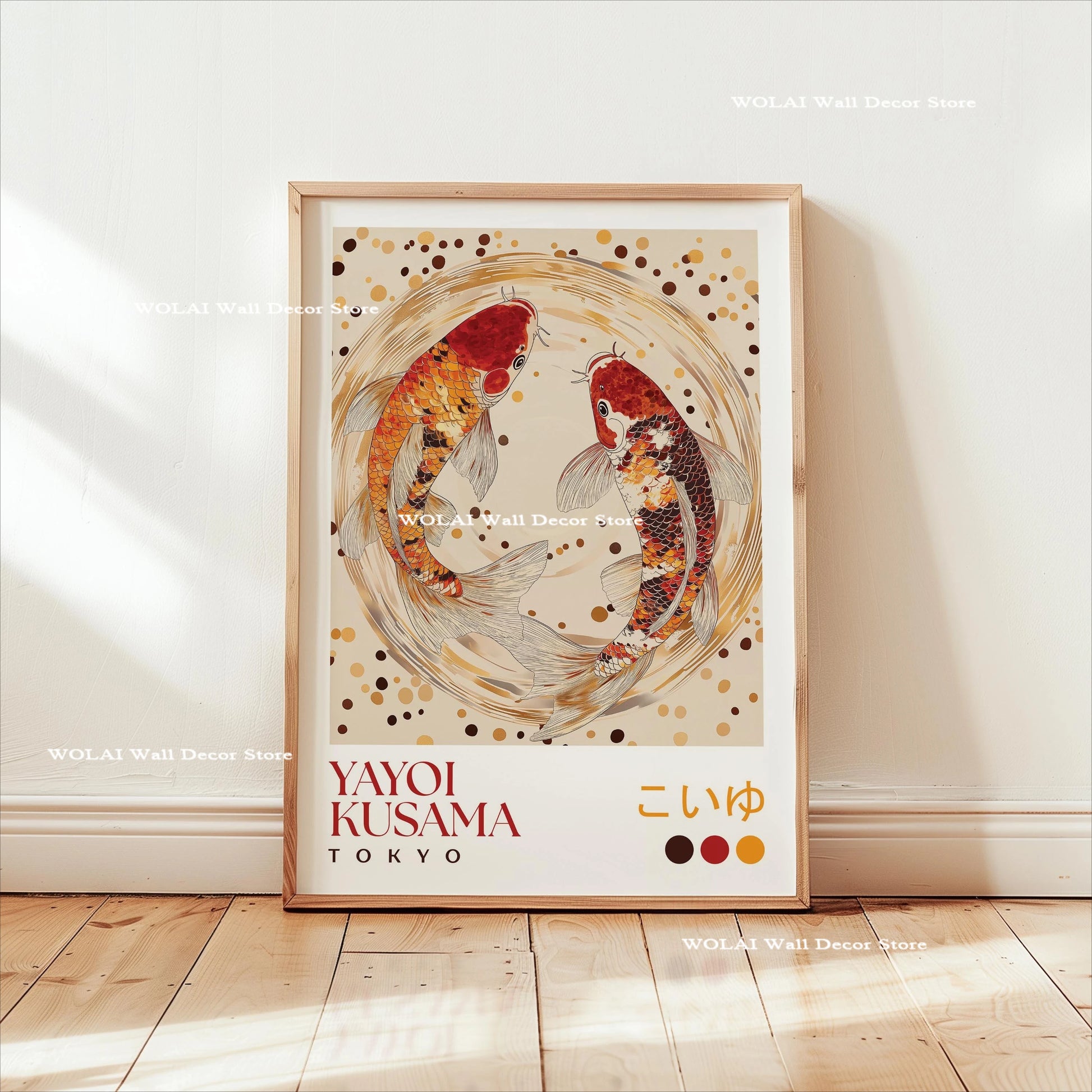 Yayoi Kusama Koi &amp; Jellyfish Canvas Poster &mdash; Japanese Hokusai Giant Wave Wall Art — view 19 of wall art & prints