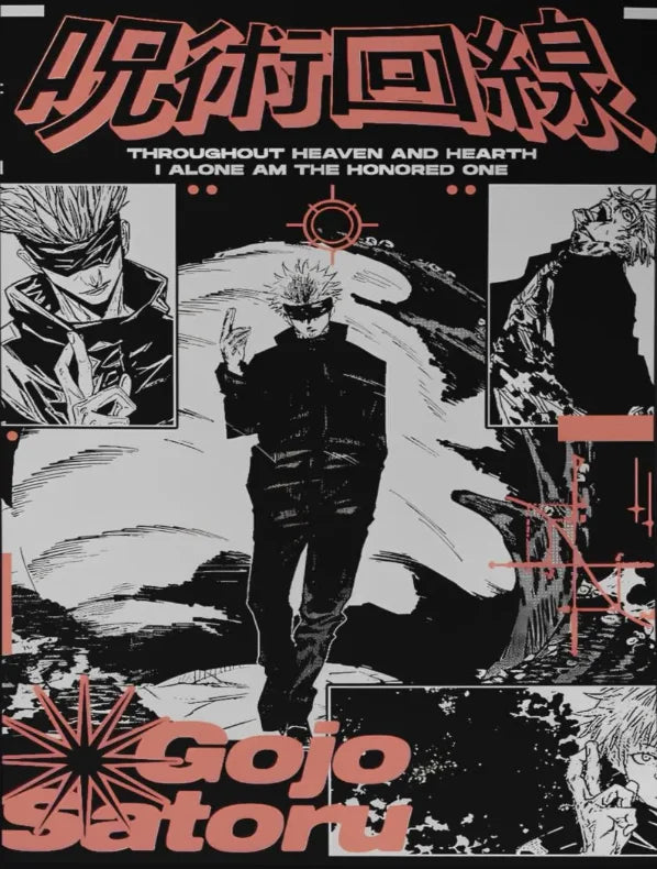 Jujutsu Kaisen Retro Canvas Poster — Japan Anime Wall Art for Game Room & Home