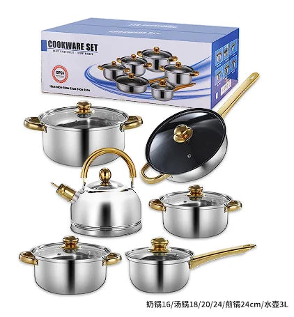 China Supplies Good Quality Traditional Kitchen Set Enamel Kitchenware Stainless Steel South Africa Cast Cookware set