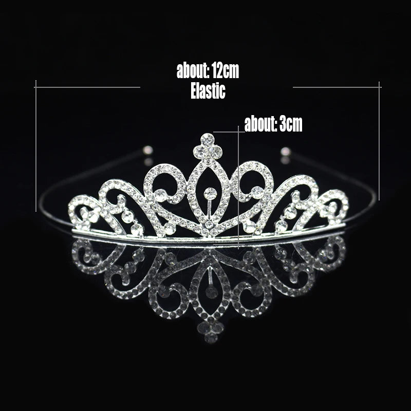 Beautiful Cute Kid Princess Tiaras and Crowns Crystal Headband Bridal Crown Wedding Party Hair Accessories Girls Fashion Jewelry — view 3 of product