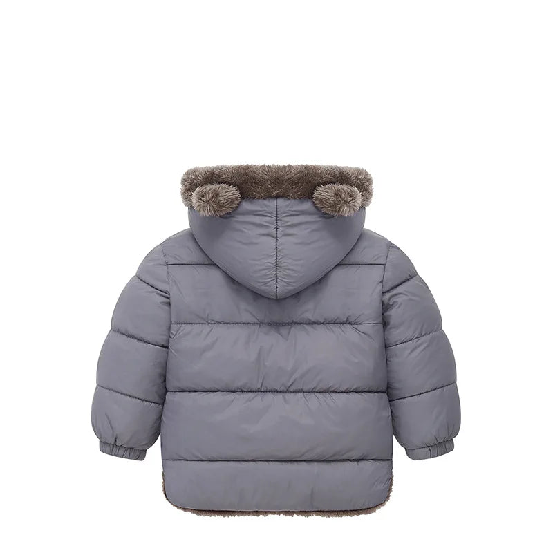 Children Coat Winter Thicken Warm Down Jacket Boys Girls Zipper Hooded Kids Jacket Coats Outwear Children Clothing