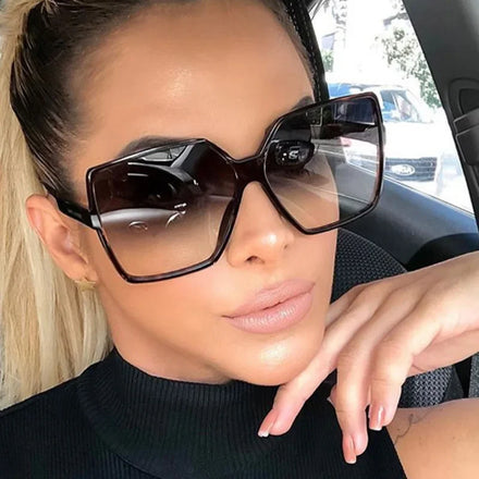 Square Big-Frame Sunglasses Vintage — New It-Girl Designer Retro Women Men Brand UV Shades — view 1 of sunglasses