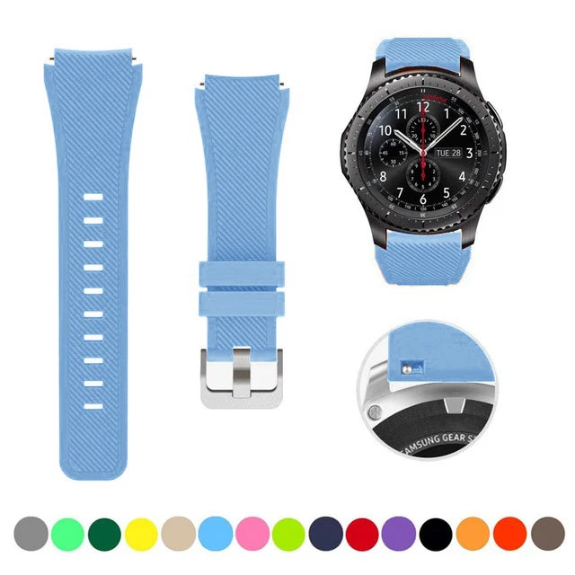 20/22mm Quick-Release Watch Strap for Samsung Galaxy Watch 6/5/4 & Gear S3 — Leather-Look Band — view 9 of watch straps