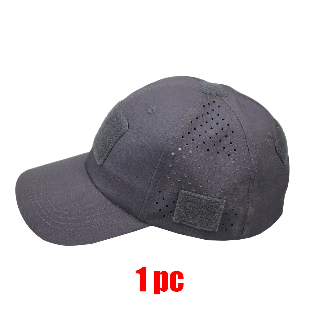 Camouflage Baseball Cap Outdoor — Tactical Sun Protection Hunting Hiking Fishing Men's Hat — view 8 of hats & caps