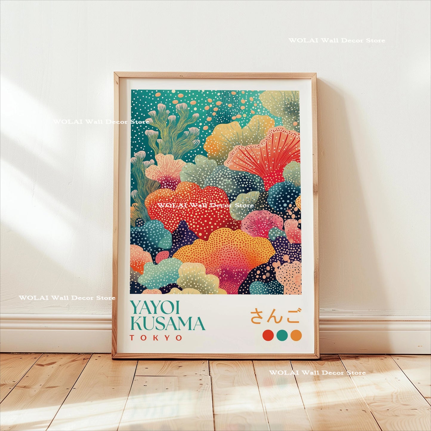 Yayoi Kusama Koi &amp; Jellyfish Canvas Poster &mdash; Japanese Hokusai Giant Wave Wall Art — view 12 of wall art & prints