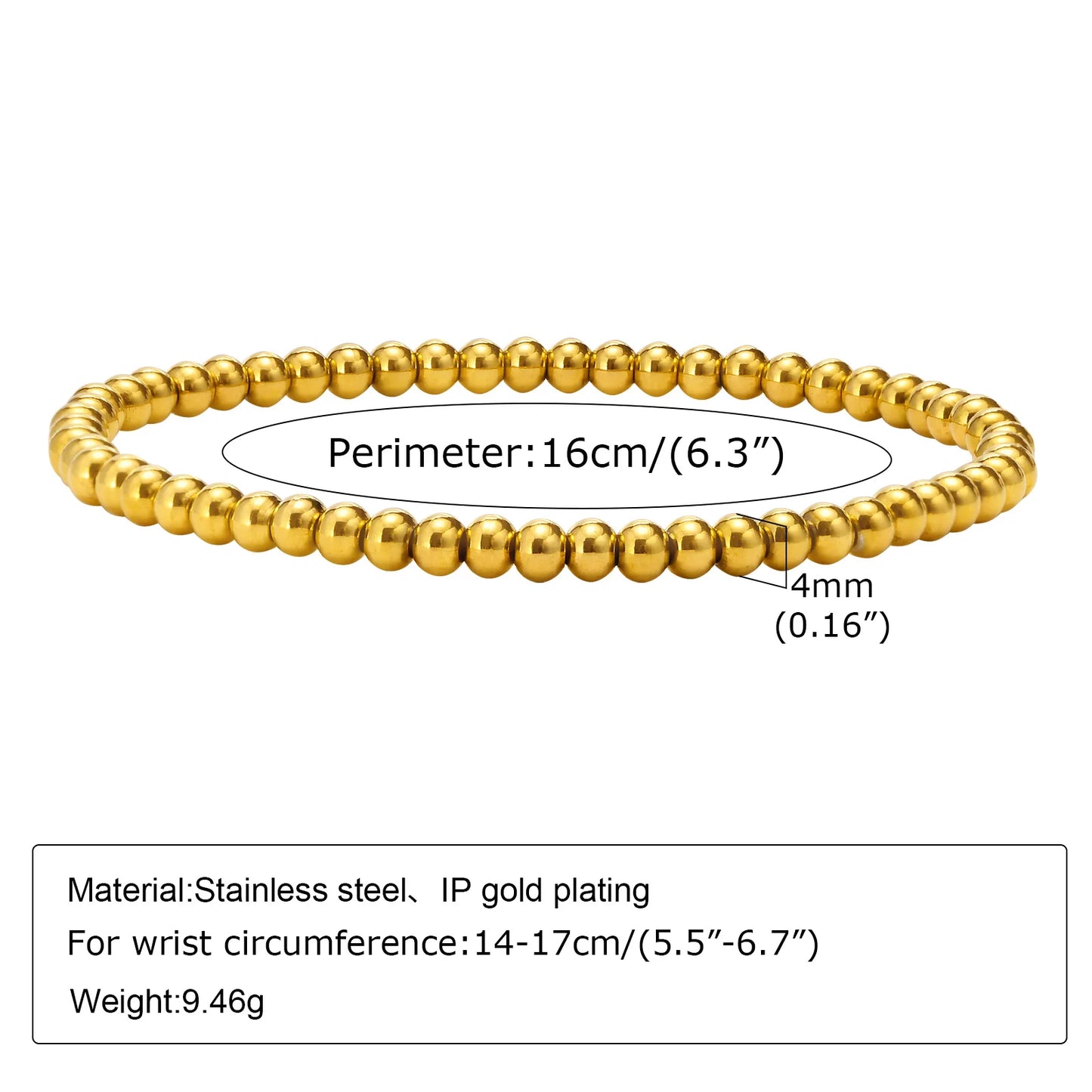 Women's Herringbone Chain Bracelet — Gold Plated Stackable Stainless Steel Jewelry