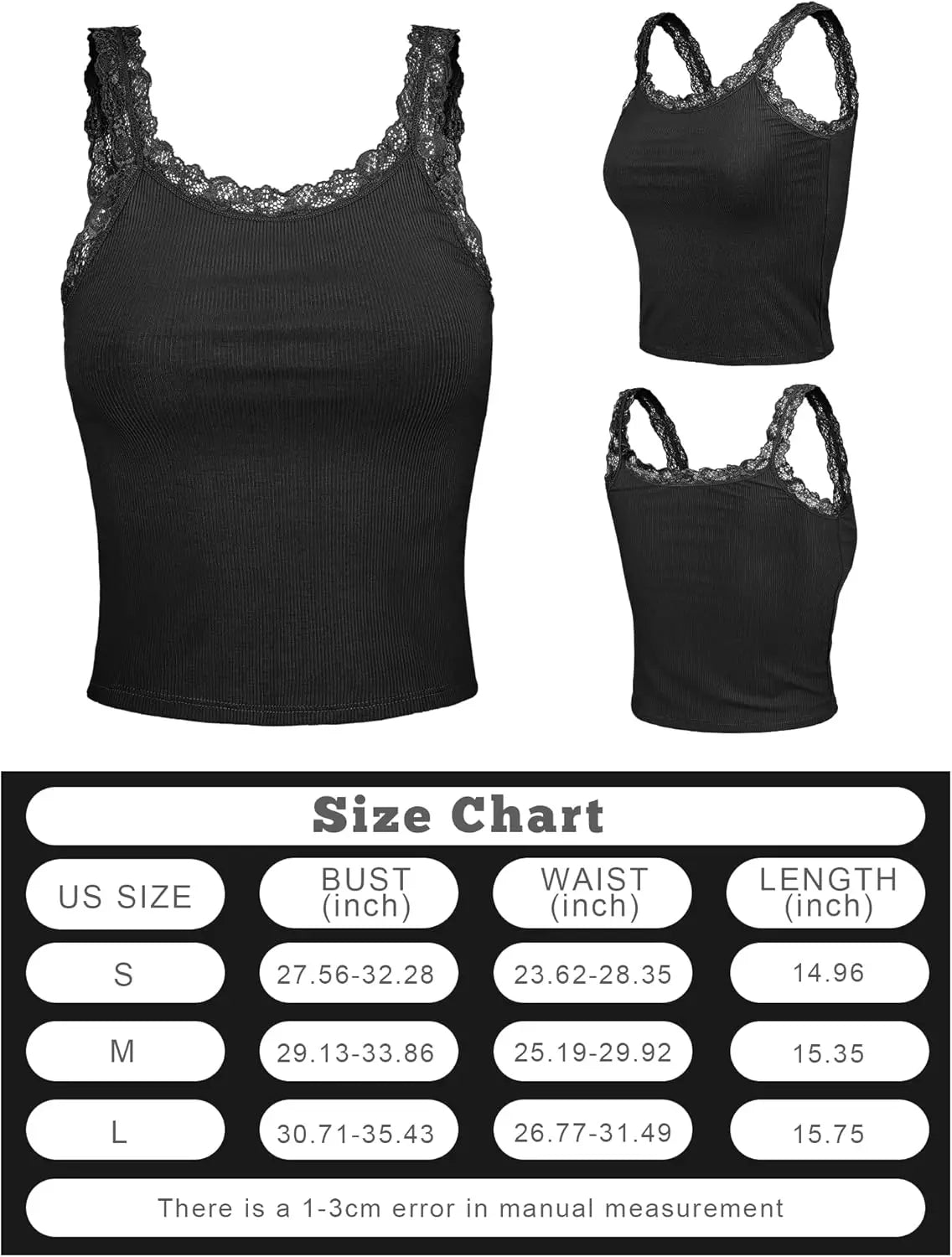4-Pack Lace-Trim Camisole Set — Soft Comfy Cami Undershirt Bundle for Women — view 4 of tanks & camisoles