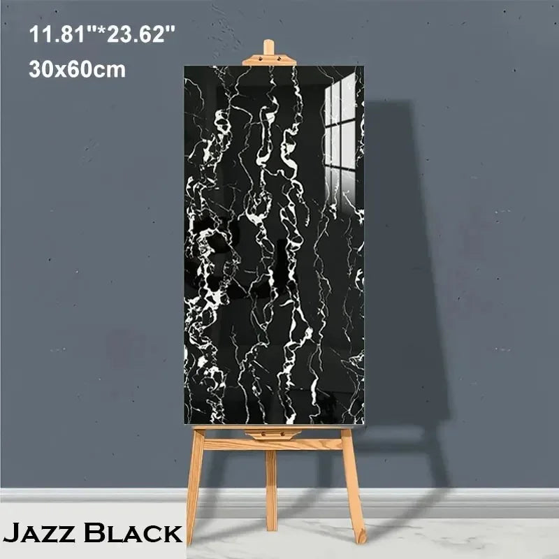30×60cm Marble Peel-and-Stick PVC Tiles (10–20PCS) – Waterproof Removable Self-Adhesive Floor & Wall Stickers