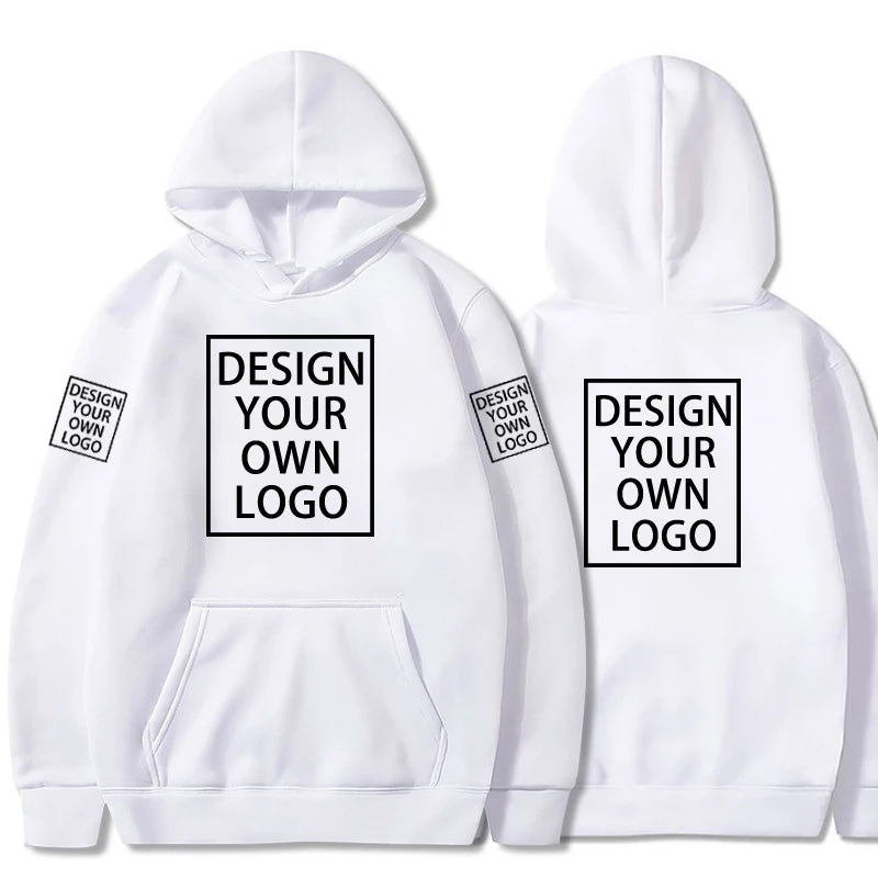 Customize Hoodies Men Women Casual Hoody Own Design LOGO Pullover DIY Picture Text Sweatshirt Clothing Loose Trend New Top Wear