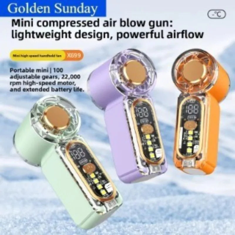 Portable USB Hand Fan — Rechargeable Mini Pocket Fan with Power Bank — view 1 of personal fans