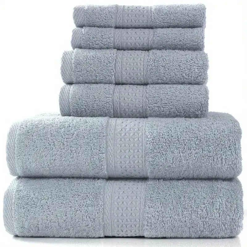 Bath Towels Cotton Washcloth Hotel Set — Solid-Color Soft Absorbent Multipurpose for Bathroom — view 1 of bath & towels
