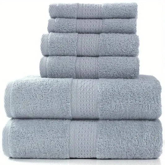 Bath Towels Cotton Washcloth Hotel Set — Solid-Color Soft Absorbent Multipurpose for Bathroom