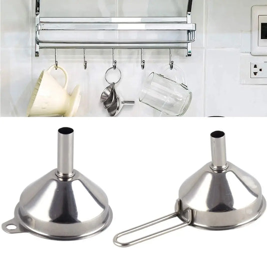 Wide-Mouth Stainless Steel Funnel &mdash; Cooking Oil Filter &amp; Spice Strainer with Handle — view 1 of kitchen gadgets