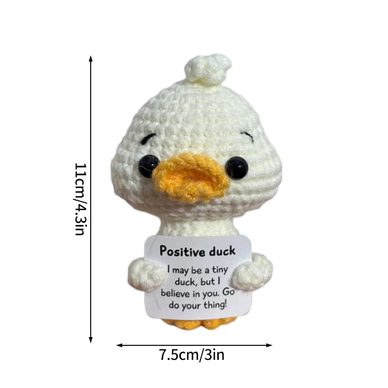Home Decor Hand-Woven Crochet Ornament — Funny Vegetable Animal Doll with Hugging Card, Positive Energy Desk Accent & Gift — view 18 of home decor