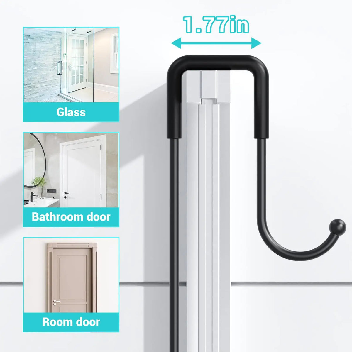 No-Drill Adhesive Shower Caddy, Removable Bathroom Organizer — product photo 5