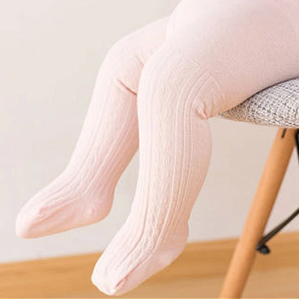 Baby Cable-Knit Tights 3-Piece Set - Toddler Patterned Footed Pantyhose — view 3 of baby bottoms