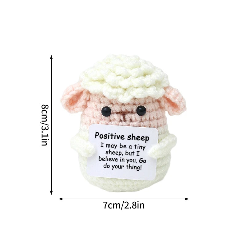 Home Decor Hand-Woven Crochet Ornament — Funny Vegetable Animal Doll with Hugging Card, Positive Energy Desk Accent & Gift — view 11 of home decor