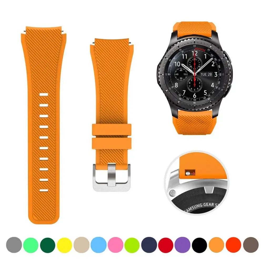20/22mm Quick-Release Watch Strap for Samsung Galaxy Watch 6/5/4 & Gear S3 — Leather-Look Band
