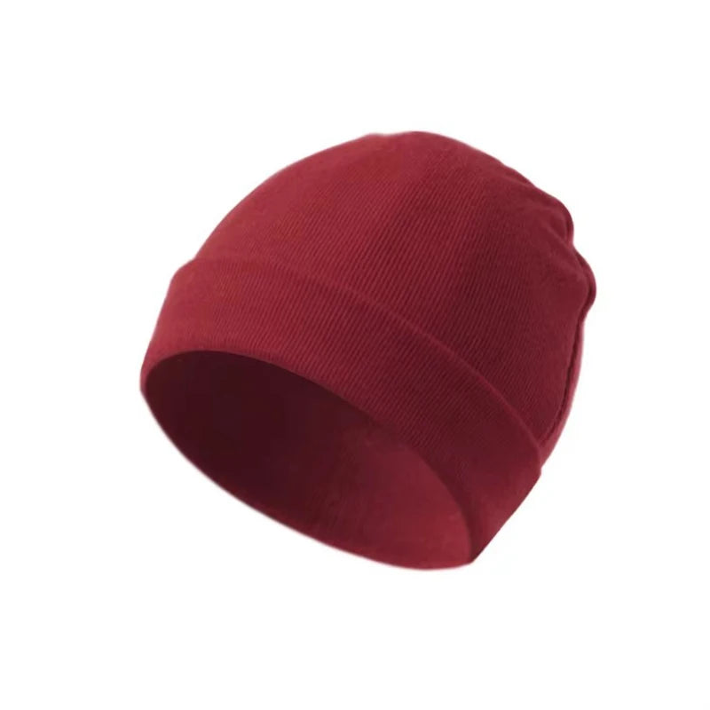 Newborn 100% Cotton Soft Bonnet Cap - Unisex Solid-Color Baby Beanie — view 17 of baby hats
