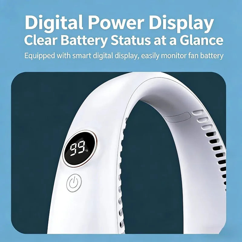 Mini Bladeless Neck Fan, 5 Speeds, USB Rechargeable Sport Fan — view 6 of personal fans