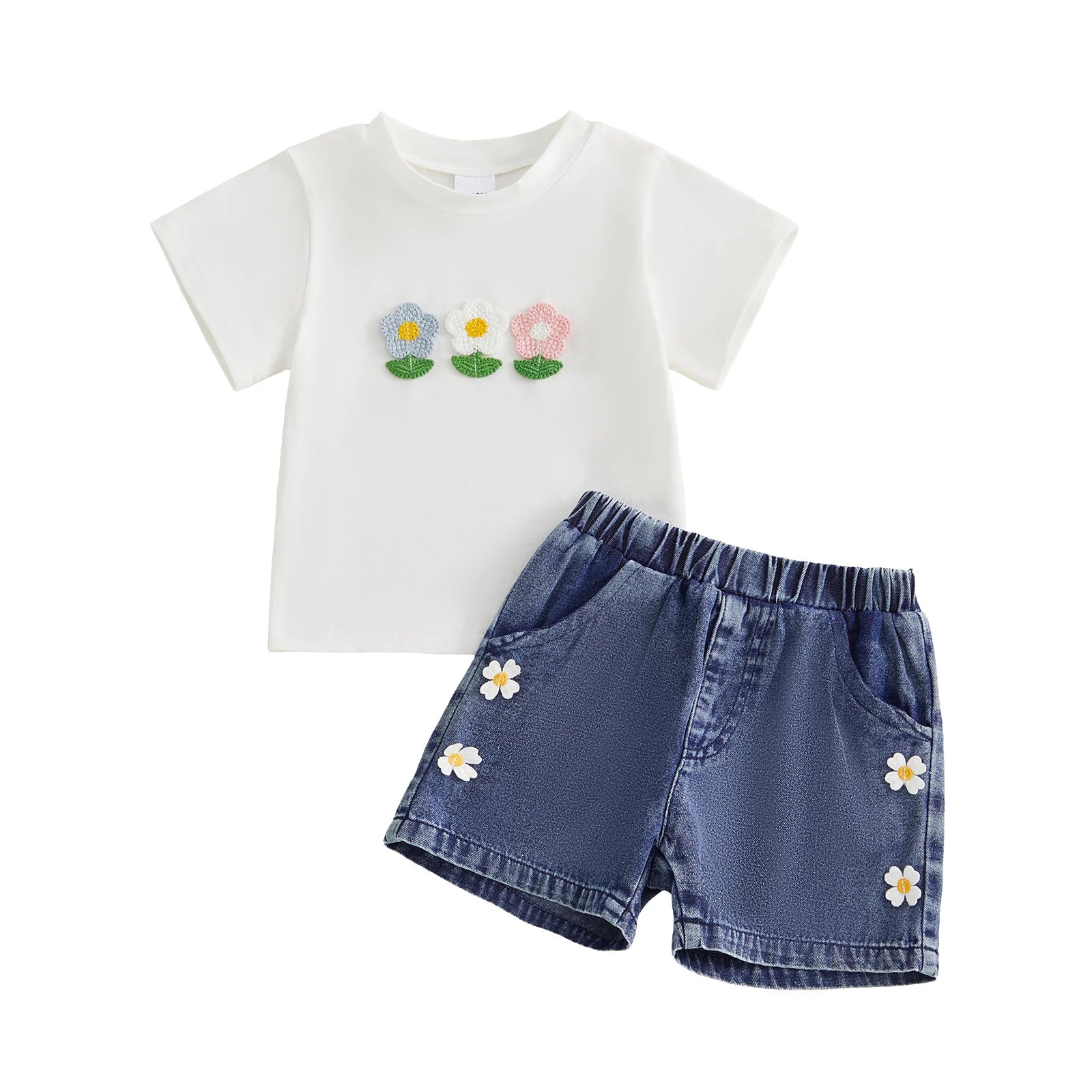 Girls Floral Tank Top & Skirt Set - Sleeveless Summer Outfit for Kids — view 7 of girls sets