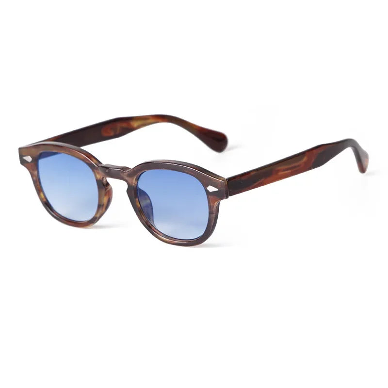 Vintage Round Shell Sunglasses for Women, Retro Rivet, UV400