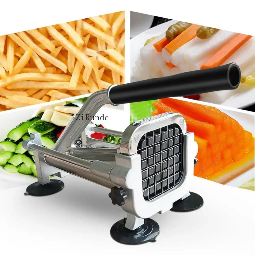 Manual Fruit & Vegetable Cutter – French Fry Potato Slicer for Home & Commercial Use