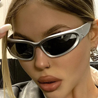 Y2K Wraparound Sunglasses — Unisex Punk Vintage UV400 Sun Glasses — view 1 of sunglasses