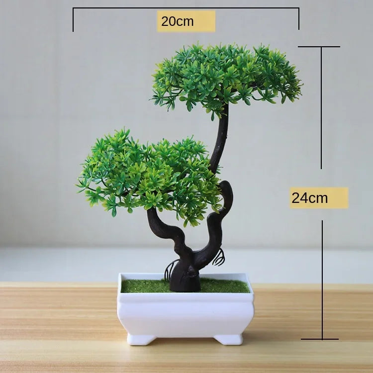 Home Decor Artificial Bonsai Plant — Faux Green Small Tree in Pot for Home, Office & Garden — view 11 of home decor