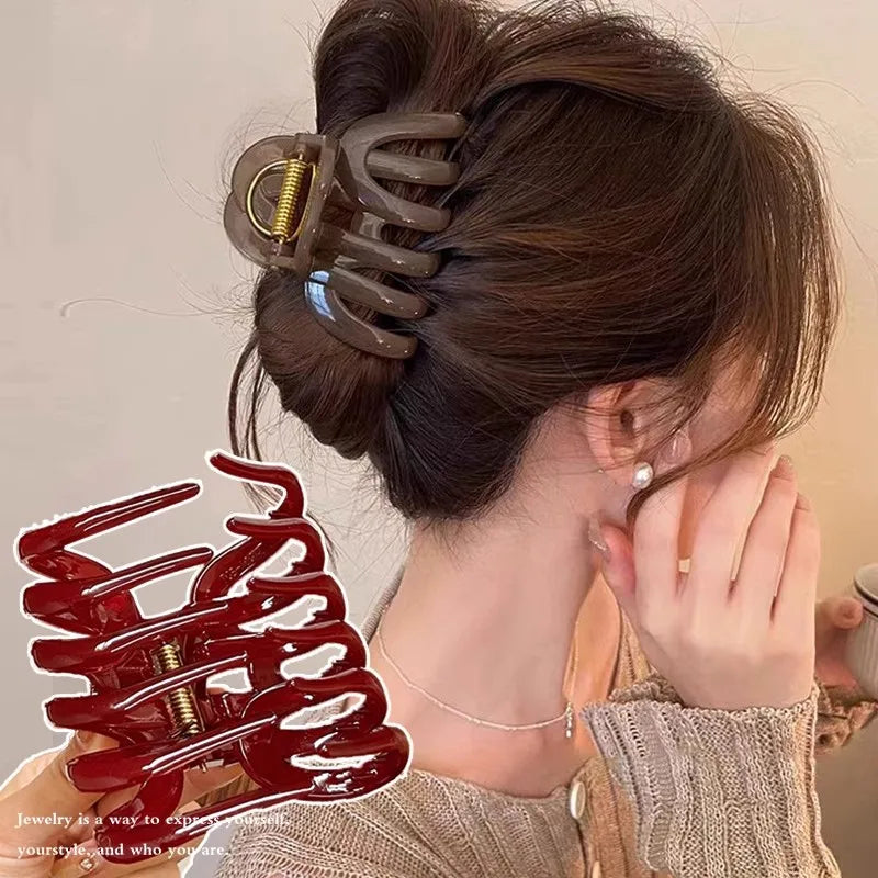 Pumpkin Hair Claw Clip — Matte Sweet Jaw Clip for Women's Thick & Fine Hair — view 3 of hair accessories