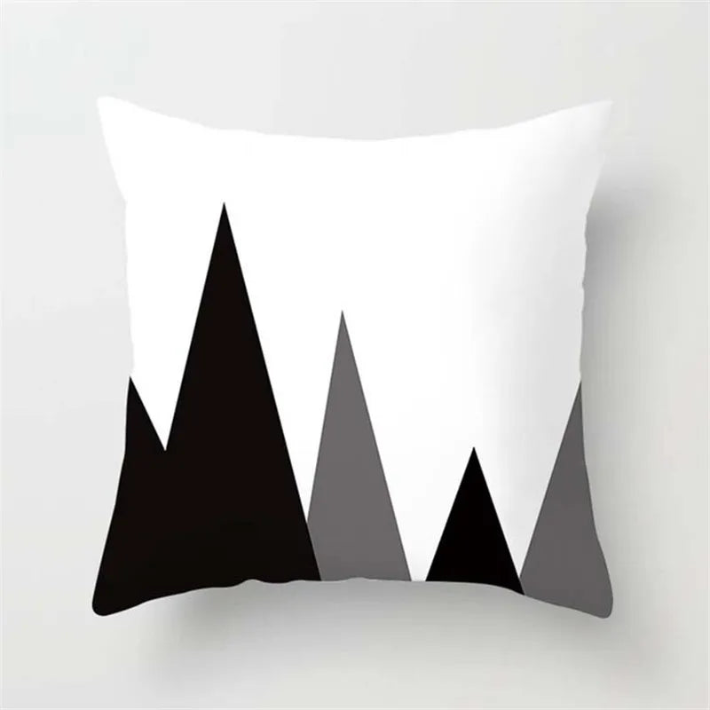 Black &amp; White Geometric Pillowcase &mdash; 45&times;45 cm Modern Sofa &amp; Office Cushion Cover — view 19 of cushion covers & pillow cases