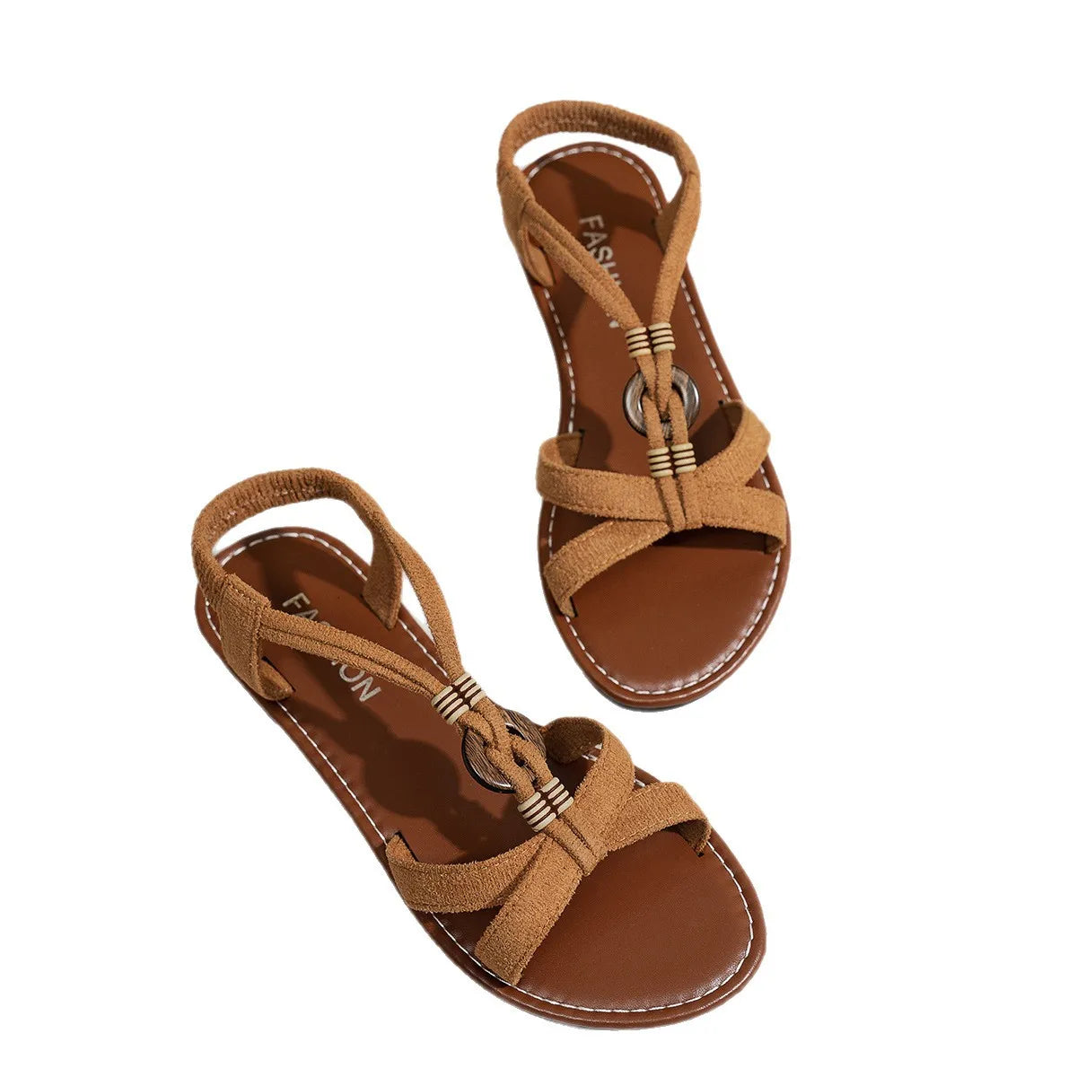 Sandals & Slides — Bohemian Soft-Bottom Low-Heel Sandals, Festival Summer Slides — view 5 of sandals & slides