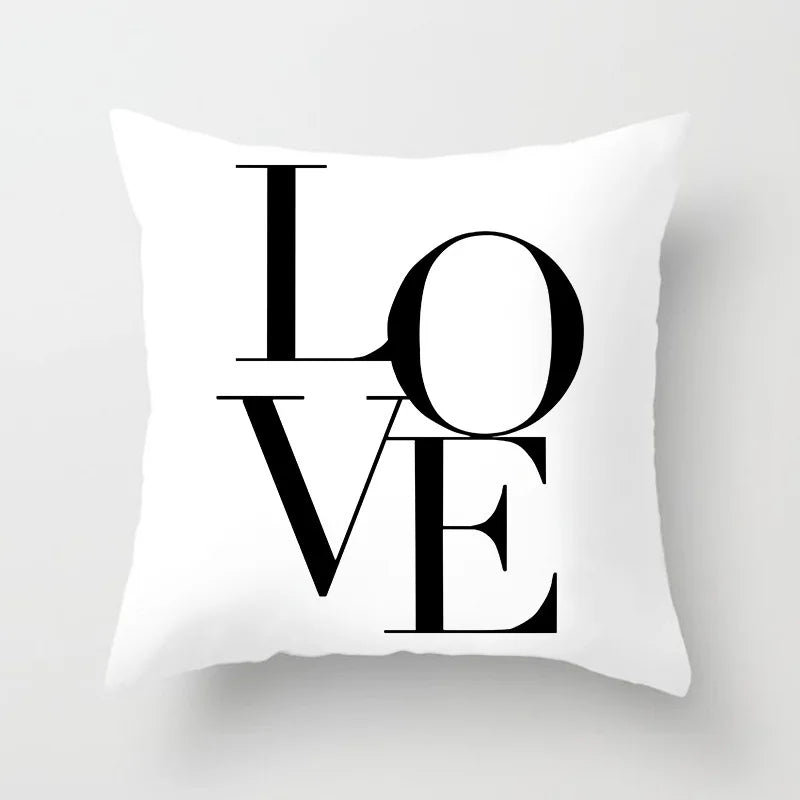 Black &amp; White Geometric Pillowcase &mdash; 45&times;45 cm Modern Sofa &amp; Office Cushion Cover — view 17 of cushion covers & pillow cases