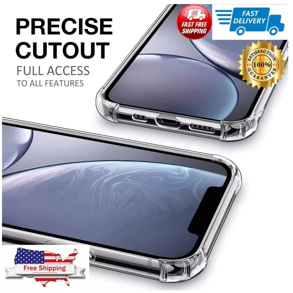 Crystal Clear 3H Scratch-Resistant Case for iPhone 11–14 Pro USA Flag — view 2 of phone cases