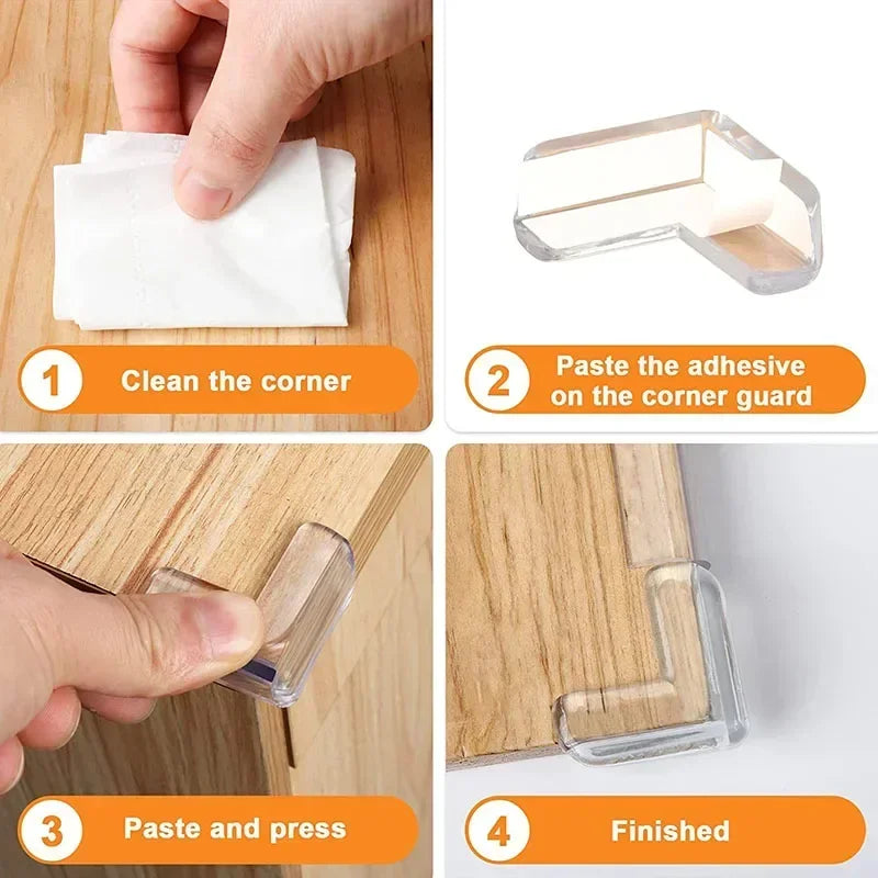 Silicone Corner Edge Guards - Anti-Collision Furniture Corner Cushions — view 4 of baby safety