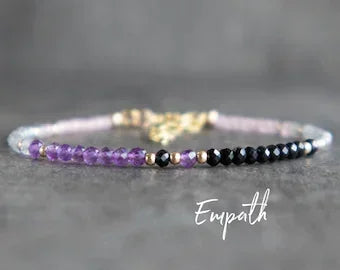 Crystal & Gemstone Anti-Anxiety Bracelet — Rose Quartz, Amethyst, Aventurine & Citrine Healing Beads — view 13 of crystal & gemstone