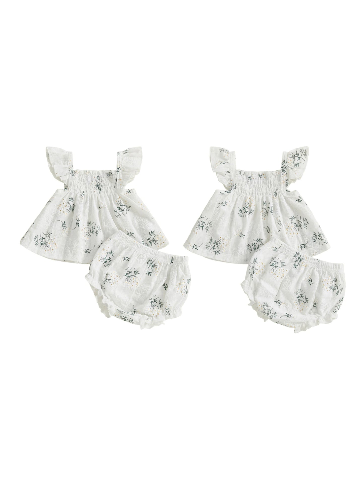 Toddler Girl Floral Flutter Sleeve Top & Shorts Set - Cottagecore Summer Outfit — view 5 of toddler sets