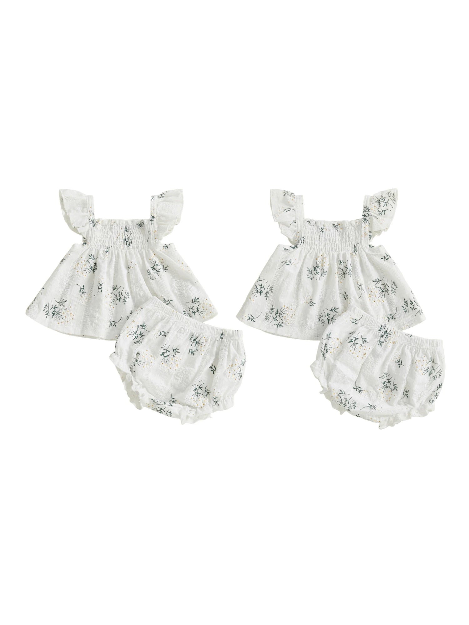 Toddler Girl Floral Flutter Sleeve Top & Shorts Set - Cottagecore Summer Outfit — view 5 of toddler sets