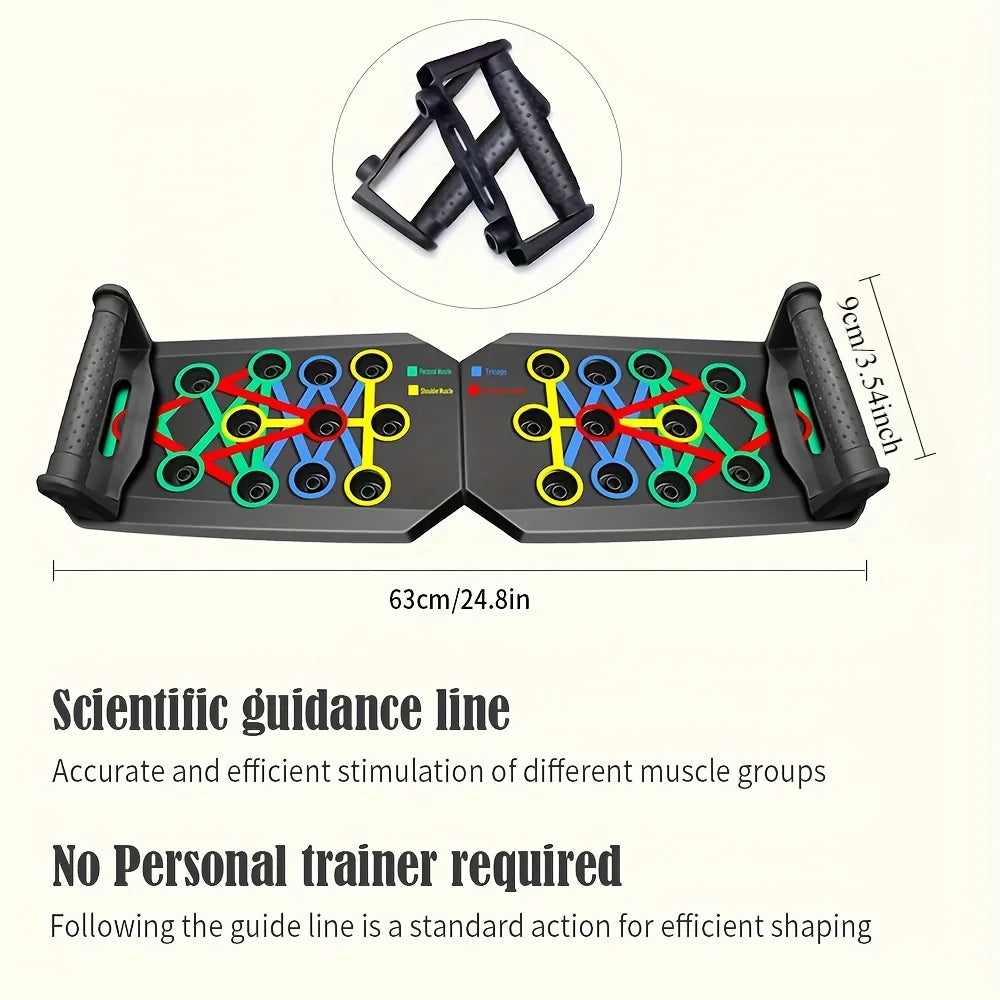 Adjustable multi-grip push-up board for chest shoulder back and tricep training — view 2
