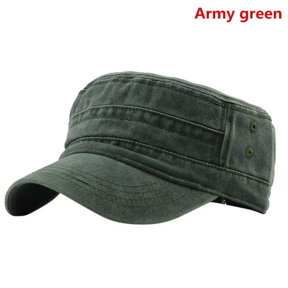 Camouflage Army Military Cadet Cap — Tactical Combat Fishing Outdoor Men's Camo Hat — view 10 of hats & caps