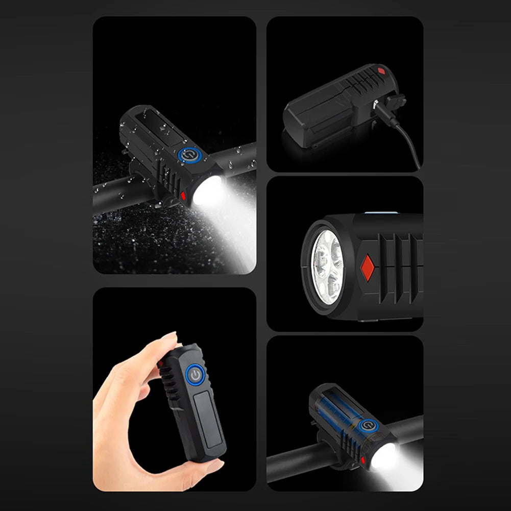 LED Bicycle Headlight Long-Range — High-Brightness USB Bike Spotlight — view 3 of outdoor sports
