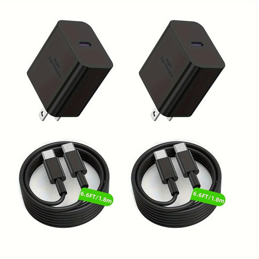 2-Pack 45W Samsung Super Fast Charger Block + 6.6ft USB-C Cable — Galaxy — view 1 of chargers & cables