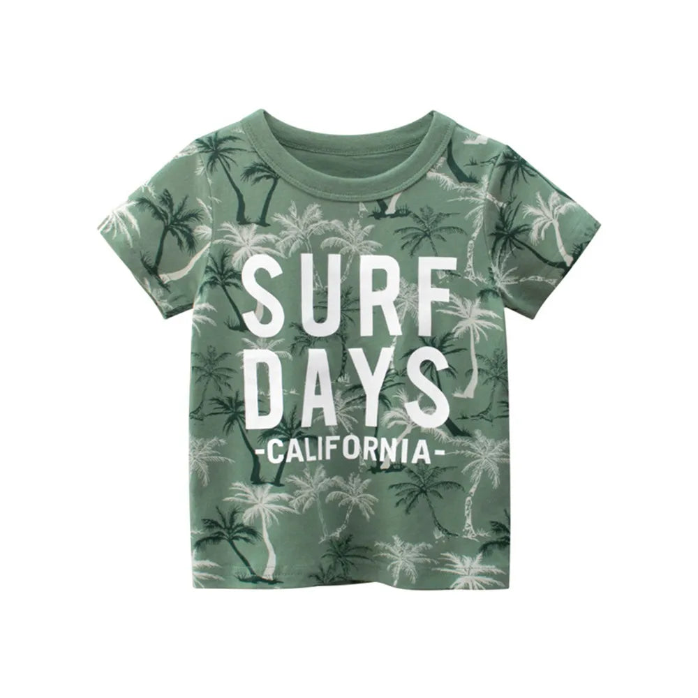Times' Favorite Boys’ Cartoon T-Shirt – Cotton Summer Half Sleeve O-Neck Tee